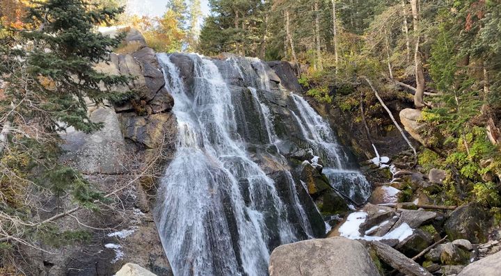 Fall colors, a waterfall, and crisp temperatures equal a perfect hike